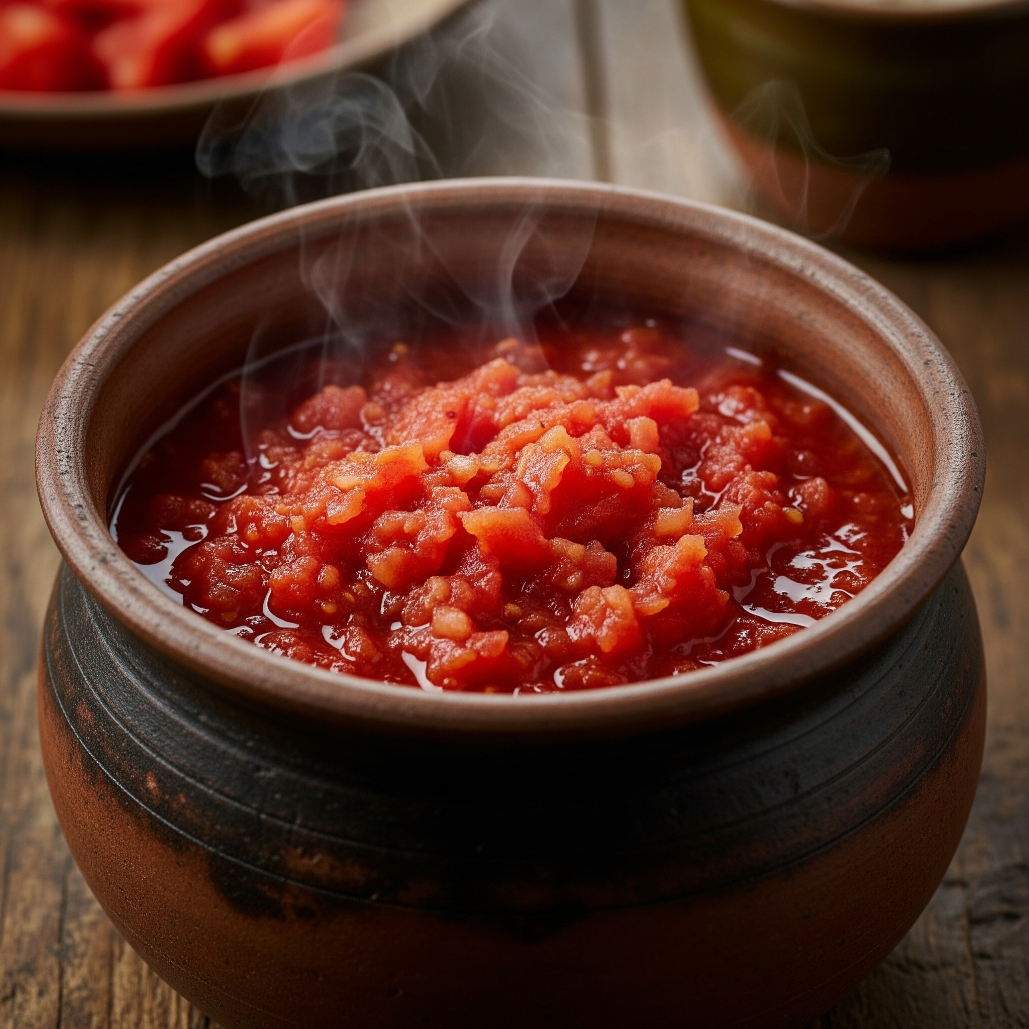 Salsa de tomates alargados